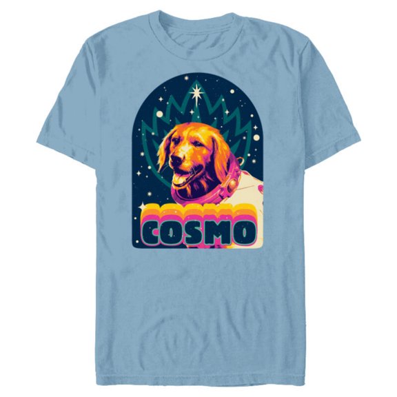 Marvel Guardians of the Galaxy Volume 3 Cosmo Album Retro - Short Sleeve Blended T-Shirt for Adults - Customized-Ocean Blue