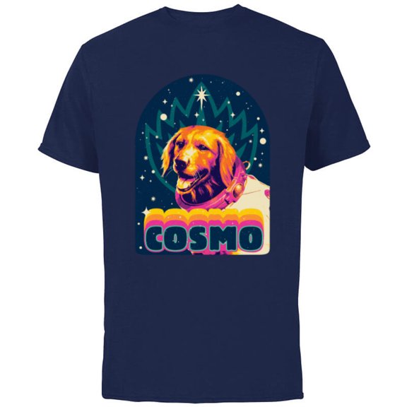 Marvel Guardians of the Galaxy Volume 3 Cosmo Album Retro - Short Sleeve Cotton T-Shirt for Adults - Customized-Navy