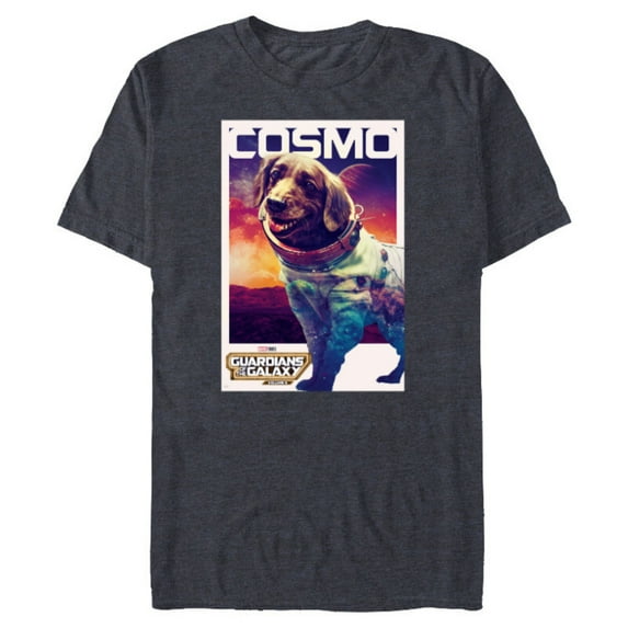 Marvel Guardians of the Galaxy Volume 3 Cosmo Poster - Short Sleeve Blended T-Shirt for Adults - Customized-Navy Heather