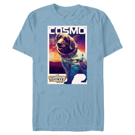 Marvel Guardians of the Galaxy Volume 3 Cosmo Poster - Short Sleeve Blended T-Shirt for Adults - Customized-Ocean Blue