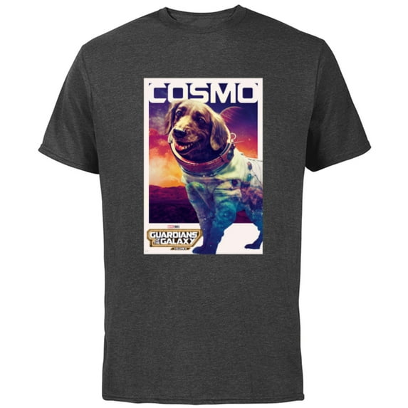 Marvel Guardians of the Galaxy Volume 3 Cosmo Poster - Short Sleeve Cotton T-Shirt for Adults - Customized-Charcoal