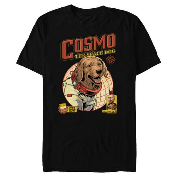 Marvel Guardians of the Galaxy Volume 3 Cosmo the Space Dog - Short Sleeve Blended T-Shirt for Adults - Customized-Black