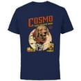 thumbnail image 1 of Marvel Guardians of the Galaxy Volume 3 Cosmo the Space Dog - Short Sleeve Cotton T-Shirt for Adults - Customized-Navy, 1 of 5