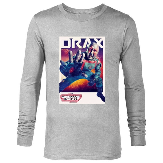 Marvel Guardians of the Galaxy Volume 3 Drax Poster - Long Sleeve T-Shirt for Men - Customized-Athletic Heather