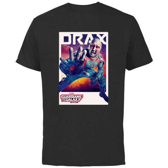 Marvel Guardians of the Galaxy Volume 3 Drax Poster - Short Sleeve Cotton T-Shirt for Adults - Customized-Black