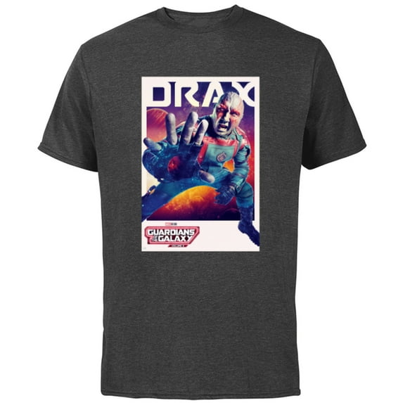Marvel Guardians of the Galaxy Volume 3 Drax Poster - Short Sleeve Cotton T-Shirt for Adults - Customized-Charcoal
