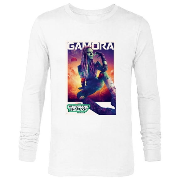 Marvel Guardians of the Galaxy Volume 3 Gamora Poster - Long Sleeve T-Shirt for Men - Customized-White