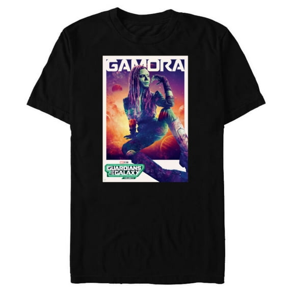 Marvel Guardians of the Galaxy Volume 3 Gamora Poster - Short Sleeve Blended T-Shirt for Adults - Customized-Black