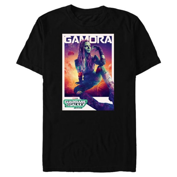Marvel Guardians of the Galaxy Volume 3 Gamora Poster - Short Sleeve Blended T-Shirt for Adults - Customized-Black