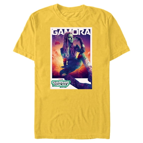 Marvel Guardians of the Galaxy Volume 3 Gamora Poster - Short Sleeve Blended T-Shirt for Adults - Customized-Yellow