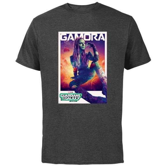 Marvel Guardians of the Galaxy Volume 3 Gamora Poster - Short Sleeve Cotton T-Shirt for Adults - Customized-Charcoal