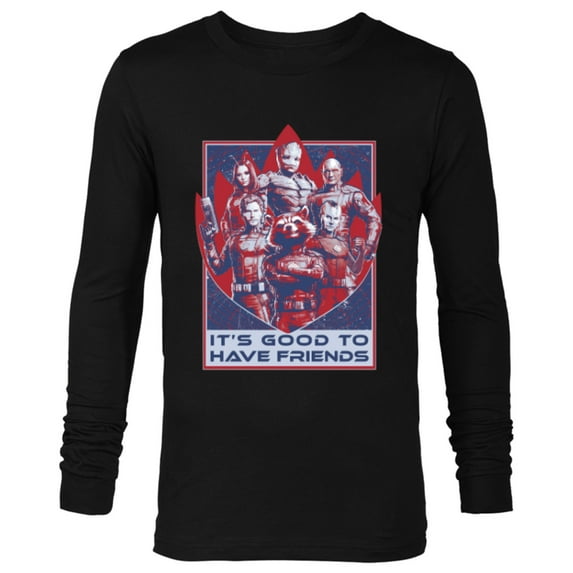 Marvel Guardians of the Galaxy Volume 3 Good to Have Friends - Long Sleeve T-Shirt for Men - Customized-Black