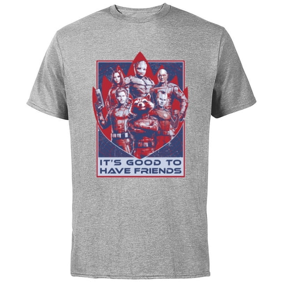 Marvel Guardians of the Galaxy Volume 3 Good to Have Friends - Short Sleeve Cotton T-Shirt for Adults - Customized-Athletic Heather