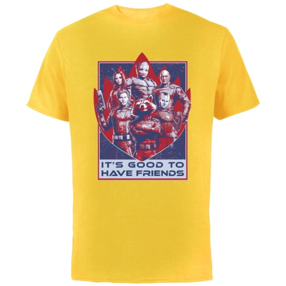 Marvel Guardians of the Galaxy Volume 3 Good to Have Friends - Short Sleeve Cotton T-Shirt for Adults - Customized-Yellow