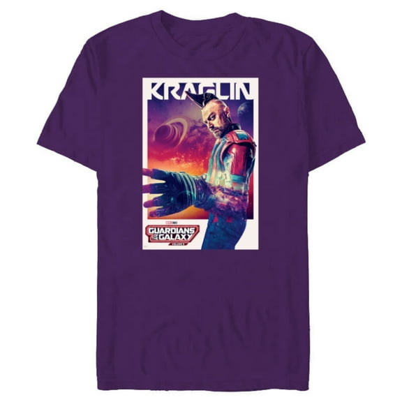 Marvel Guardians of the Galaxy Volume 3 Kraglin Poster - Short Sleeve Blended T-Shirt for Adults - Customized-Purple