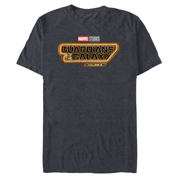 Marvel Guardians of the Galaxy Volume 3 Movie Logo - Short Sleeve Blended T-Shirt for Adults - Customized-Navy Heather