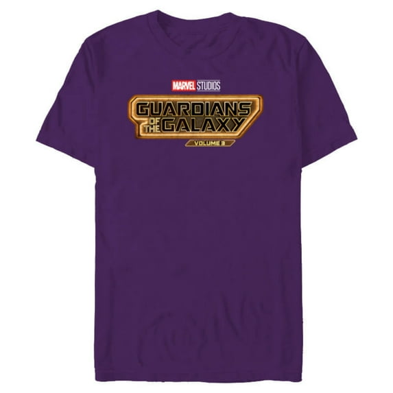 Marvel Guardians of the Galaxy Volume 3 Movie Logo - Short Sleeve Blended T-Shirt for Adults - Customized-Purple