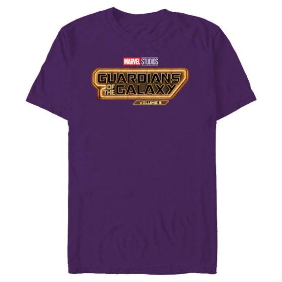 Marvel Guardians of the Galaxy Volume 3 Movie Logo - Short Sleeve Blended T-Shirt for Adults - Customized-Purple