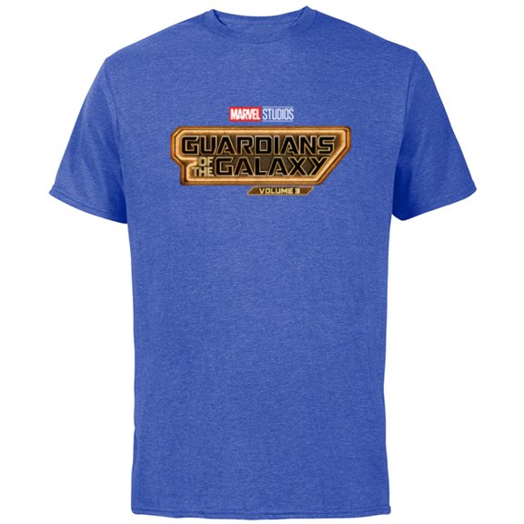 Marvel Guardians of the Galaxy Volume 3 Movie Logo - Short Sleeve Cotton T-Shirt for Adults - Customized-Royal Heather