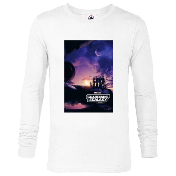 Marvel Guardians of the Galaxy Volume 3 Movie Poster Logo - Long Sleeve T-Shirt for Men - Customized-White