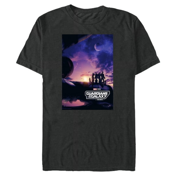 Marvel Guardians of the Galaxy Volume 3 Movie Poster Logo - Short Sleeve Blended T-Shirt for Adults - Customized-Dark Heather