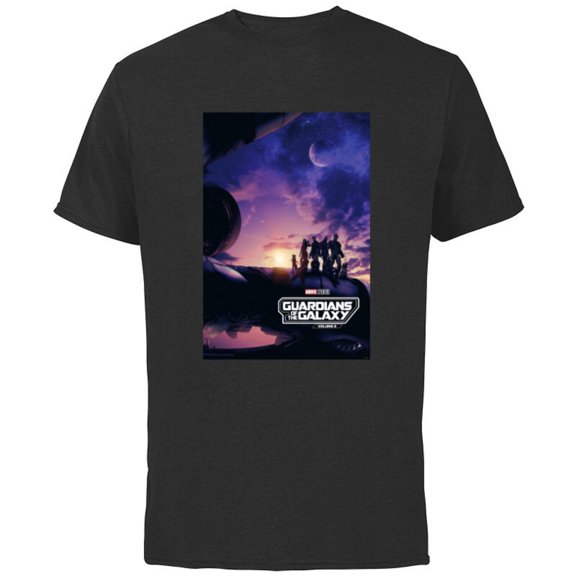 Marvel Guardians of the Galaxy Volume 3 Movie Poster Logo - Short Sleeve Cotton T-Shirt for Adults - Customized-Black