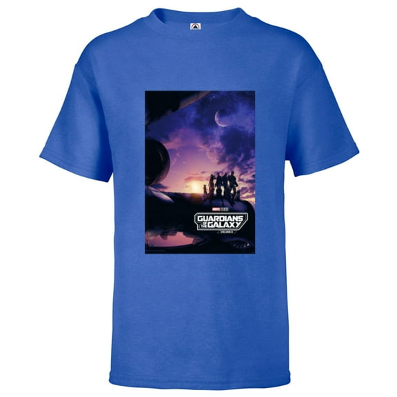 Marvel Guardians of the Galaxy Volume 3 Movie Poster Logo - Short Sleeve T-Shirt for Kids - Customized-Royal