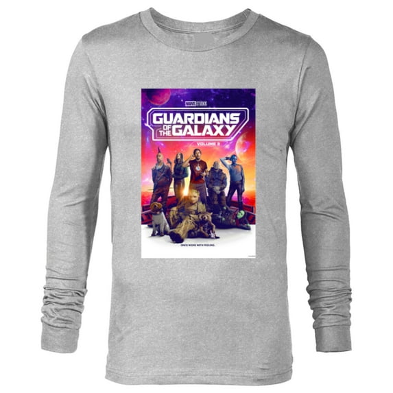 Marvel Guardians of the Galaxy Volume 3 Movie Poster - Long Sleeve T-Shirt for Men - Customized-Athletic Heather