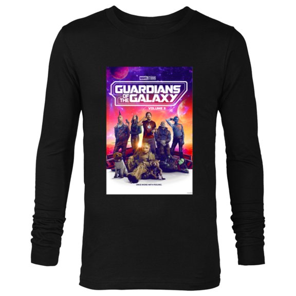 Marvel Guardians of the Galaxy Volume 3 Movie Poster - Long Sleeve T-Shirt for Men - Customized-Black