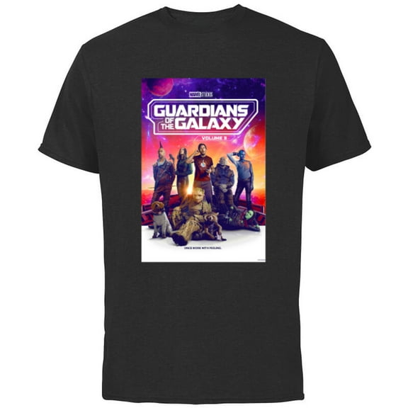 Marvel Guardians of the Galaxy Volume 3 Movie Poster - Short Sleeve Cotton T-Shirt for Adults - Customized-Black
