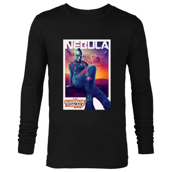 Marvel Guardians of the Galaxy Volume 3 Nebula Poster - Long Sleeve T-Shirt for Men - Customized-Black