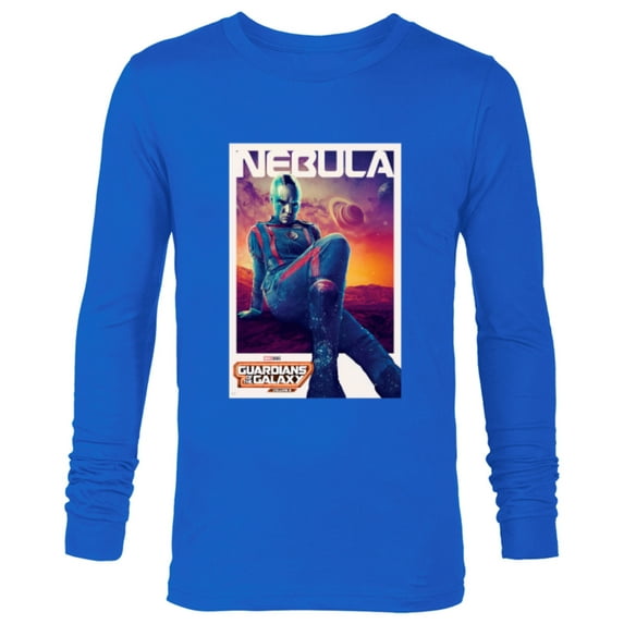 Marvel Guardians of the Galaxy Volume 3 Nebula Poster - Long Sleeve T-Shirt for Men - Customized-Navy