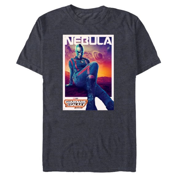 Marvel Guardians of the Galaxy Volume 3 Nebula Poster - Short Sleeve Blended T-Shirt for Adults - Customized-Navy Heather