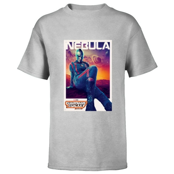 Marvel Guardians of the Galaxy Volume 3 Nebula Poster - Short Sleeve T-Shirt for Kids - Customized-Athletic Heather