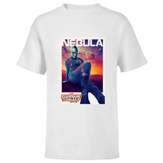 Marvel Guardians of the Galaxy Volume 3 Nebula Poster - Short Sleeve T-Shirt for Kids - Customized-White