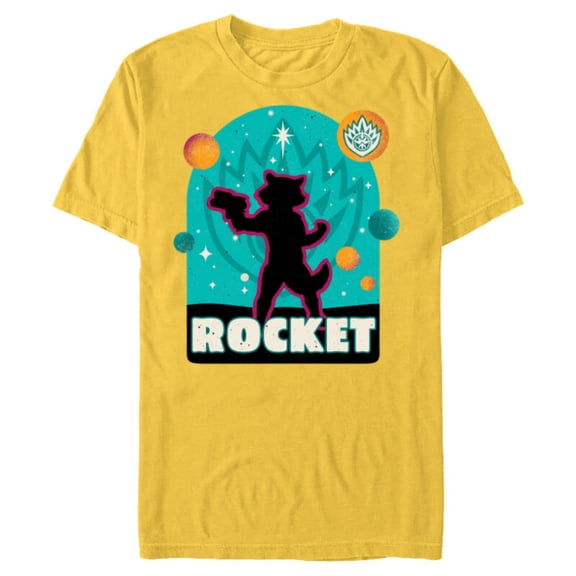 Marvel Guardians of the Galaxy Volume 3 Rocket Space Icon - Short Sleeve Blended T-Shirt for Adults - Customized-Yellow