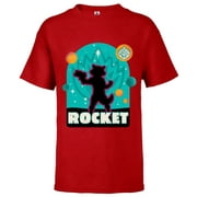 Marvel Guardians of the Galaxy Volume 3 Rocket Space Icon - Short Sleeve T-Shirt for Kids - Customized-Red