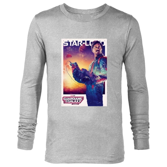 Marvel Guardians of the Galaxy Volume 3 Star-Lord Poster - Long Sleeve T-Shirt for Men - Customized-Athletic Heather