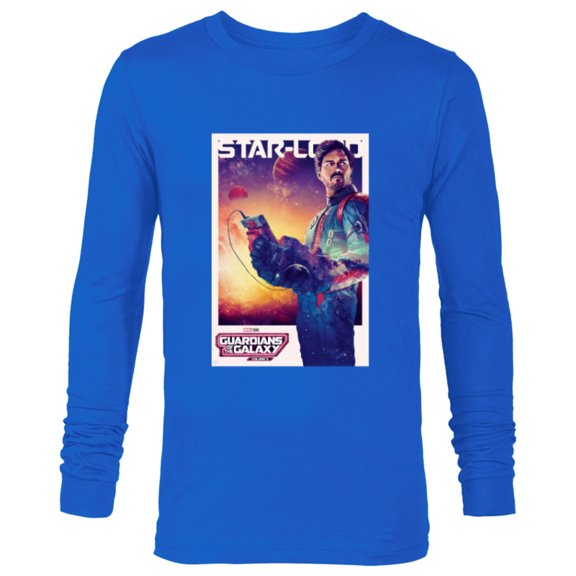 Marvel Guardians of the Galaxy Volume 3 Star-Lord Poster - Long Sleeve T-Shirt for Men - Customized-Navy