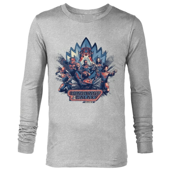 Marvel Guardians of the Galaxy Volume 3 Team Action Bowie - Long Sleeve T-Shirt for Men - Customized-Athletic Heather