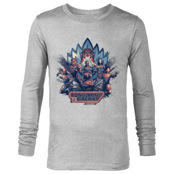 Marvel Guardians of the Galaxy Volume 3 Team Action Bowie - Long Sleeve T-Shirt for Men - Customized-Athletic Heather
