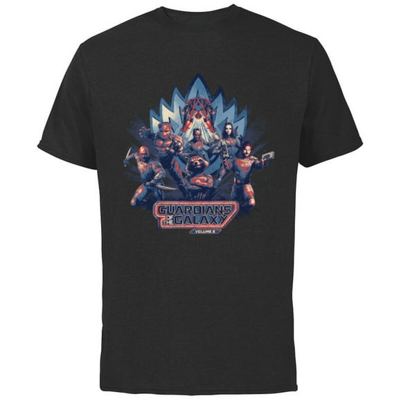Marvel Guardians of the Galaxy Volume 3 Team Action Bowie - Short Sleeve Cotton T-Shirt for Adults - Customized-Black