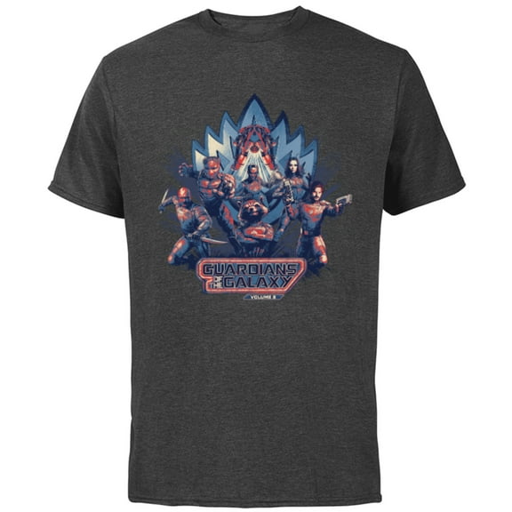 Marvel Guardians of the Galaxy Volume 3 Team Action Bowie - Short Sleeve Cotton T-Shirt for Adults - Customized-Charcoal