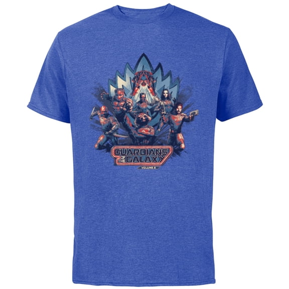Marvel Guardians of the Galaxy Volume 3 Team Action Bowie - Short Sleeve Cotton T-Shirt for Adults - Customized-Royal Heather