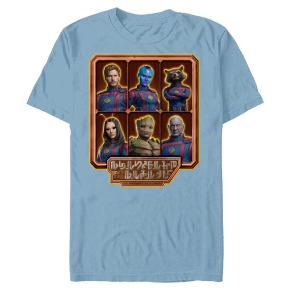 Marvel Guardians of the Galaxy Volume 3 Team Alien Logo - Short Sleeve Blended T-Shirt for Adults - Customized-Ocean Blue