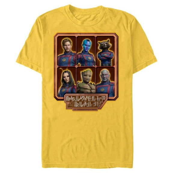 Marvel Guardians of the Galaxy Volume 3 Team Alien Logo - Short Sleeve Blended T-Shirt for Adults - Customized-Yellow