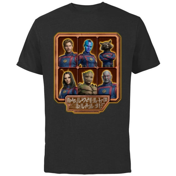 Marvel Guardians of the Galaxy Volume 3 Team Alien Logo - Short Sleeve Cotton T-Shirt for Adults - Customized-Black