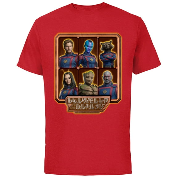 Marvel Guardians of the Galaxy Volume 3 Team Alien Logo - Short Sleeve Cotton T-Shirt for Adults - Customized-Red