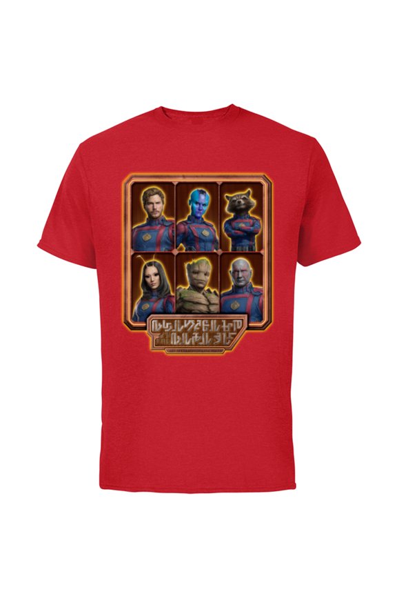 Guardians of the Galaxy Volume 3 Team Alien Logo - Short Sleeve Cotton T-Shirt for Adults - Customized-Red