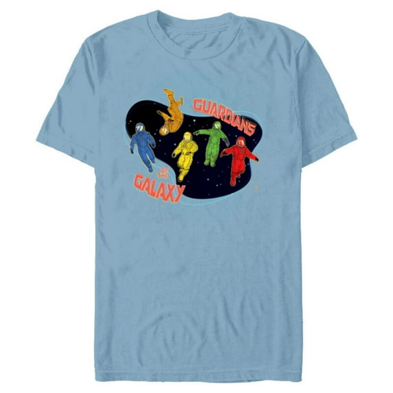 Marvel Guardians of the Galaxy Volume 3 Team in Spacesuits - Short Sleeve Blended T-Shirt for Adults - Customized-Ocean Blue